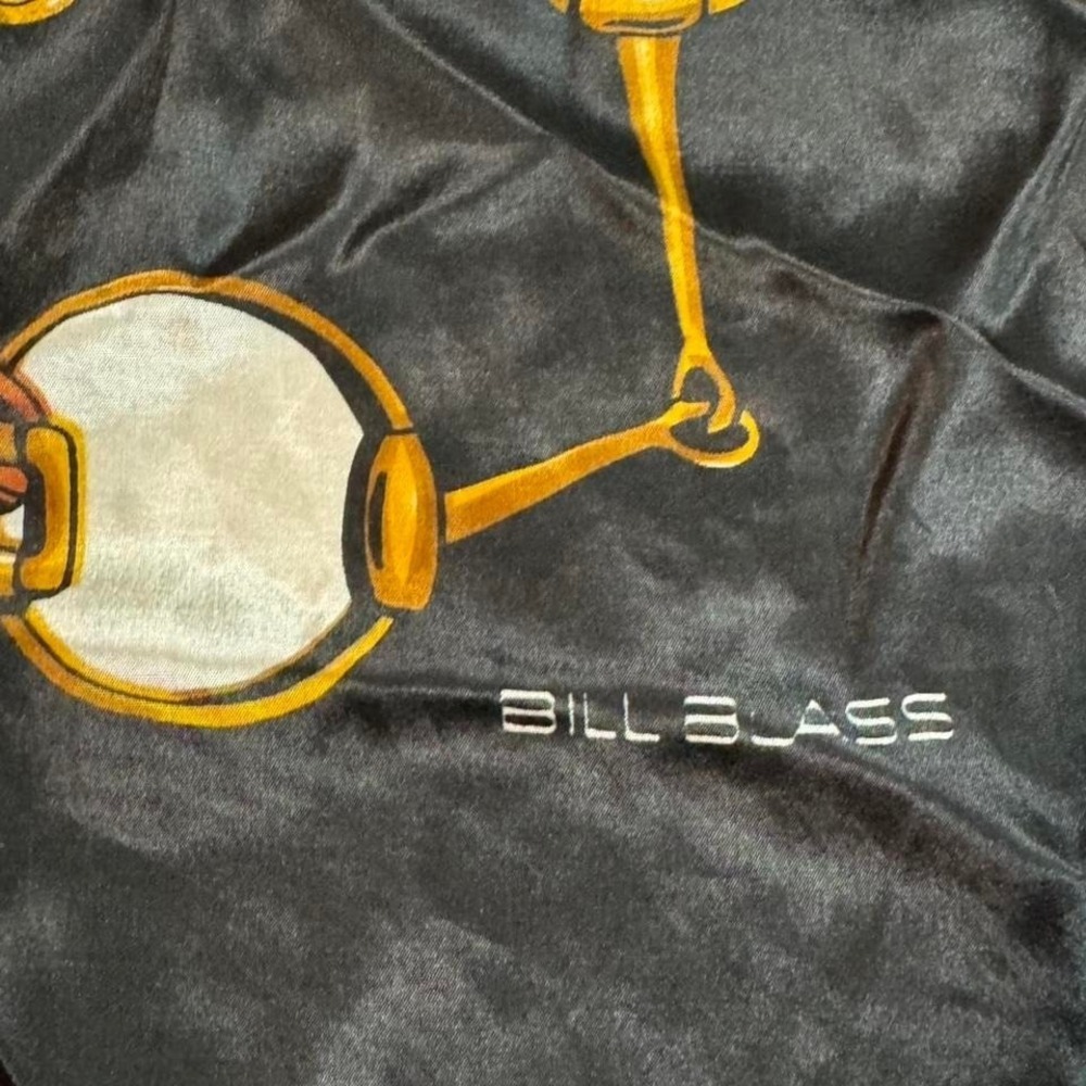 Bill Blass Designer silk scarf with horse equestrian bit design square 32‎ inch - Picture 2 of 4